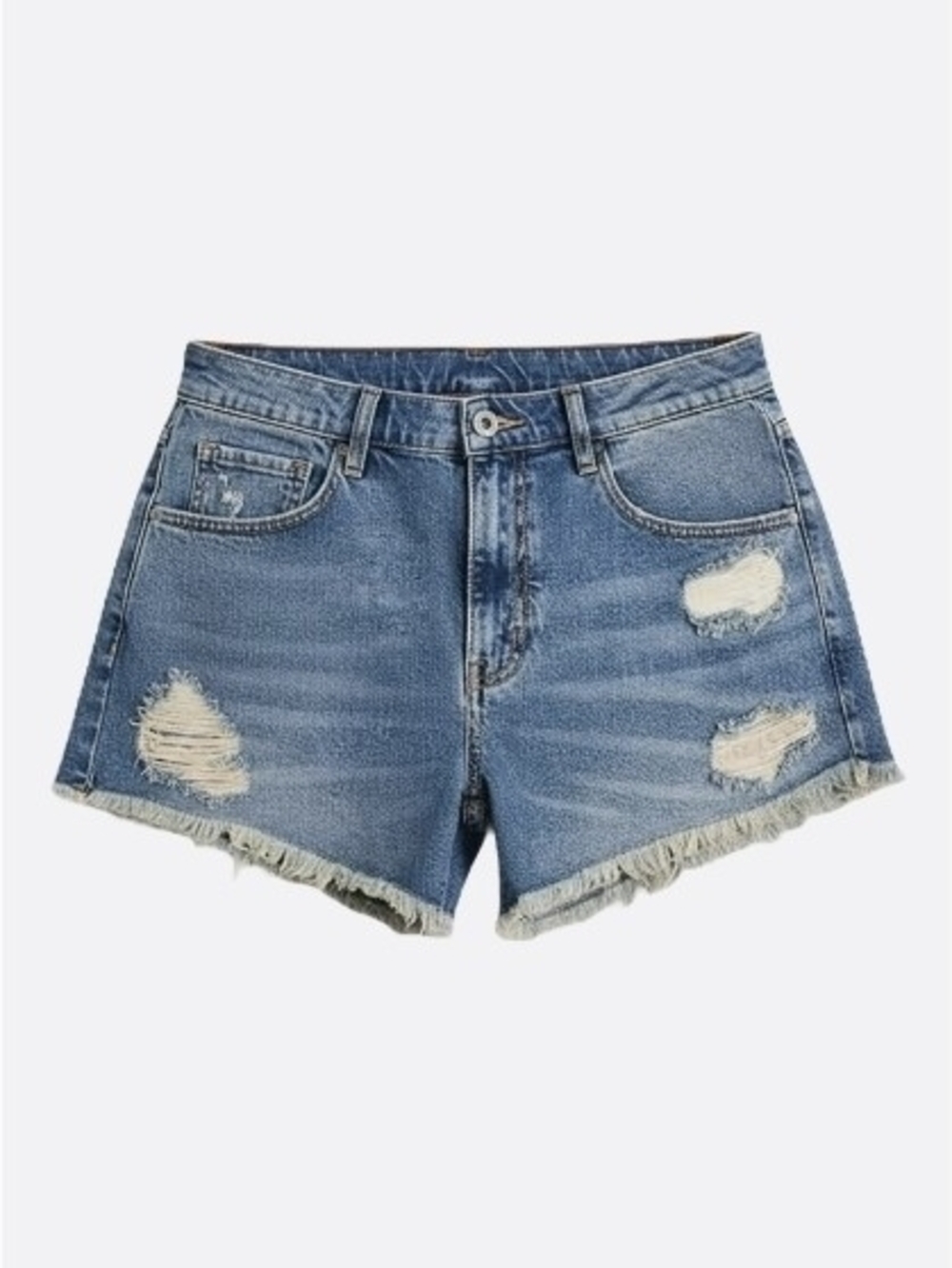 torrid Distressed Light Blue Denim Cutoff Shorts